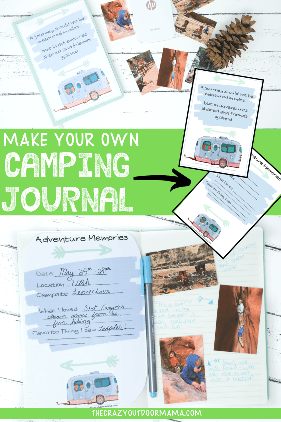 DIY Camping Travel Journal [Free PDF Printable Templates!] The Crazy