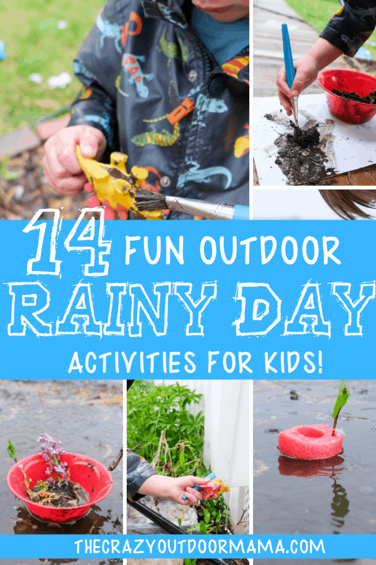 14 Fun OUTDOOR Rainy Day Play Activities for Kids (Toddlers Too