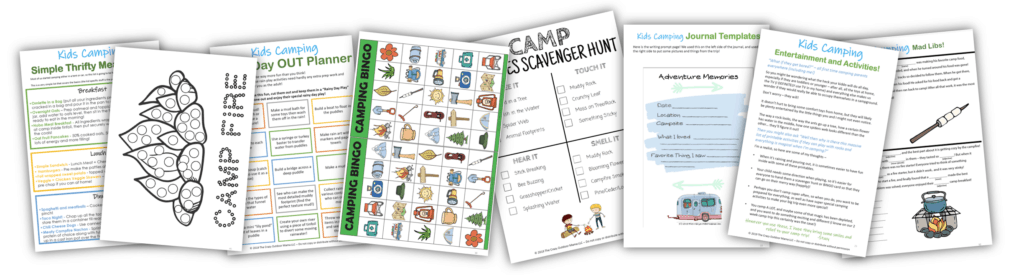 kids camping activity book for ideas with toddlers