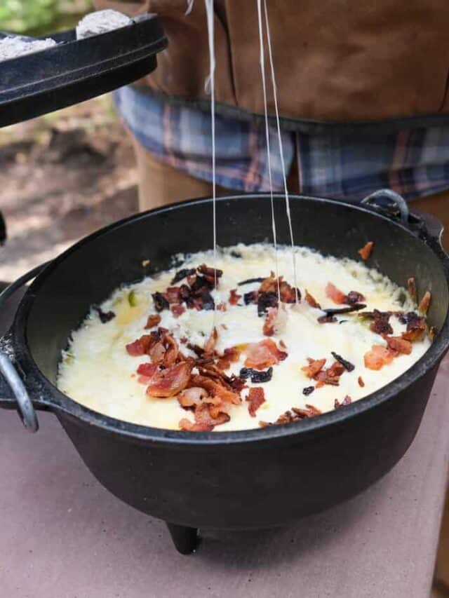 Four Cheese Dutch Oven Cheese Dip Story
