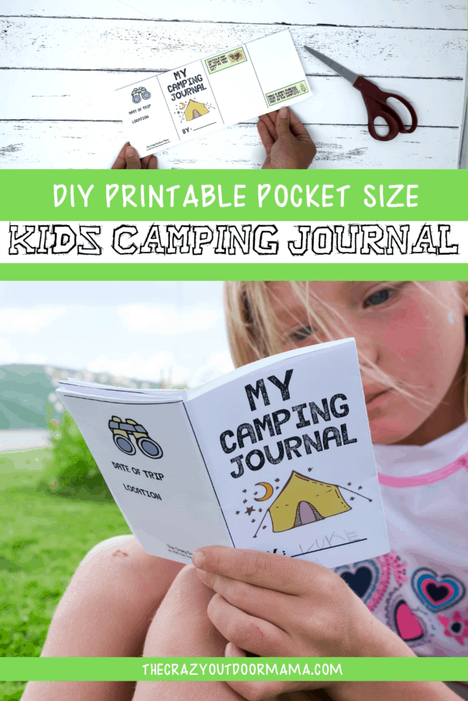 kids camping journal printable for summer  camp