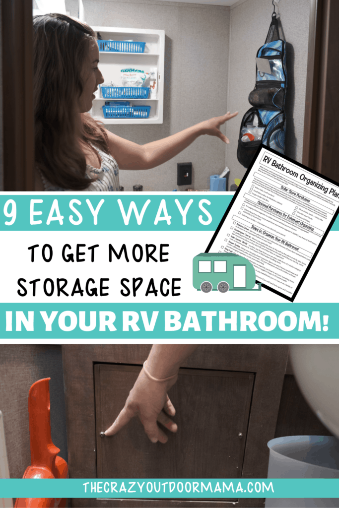 rv organizing tips for camper bathroom