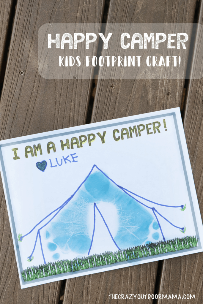 happy camper foorpint craft