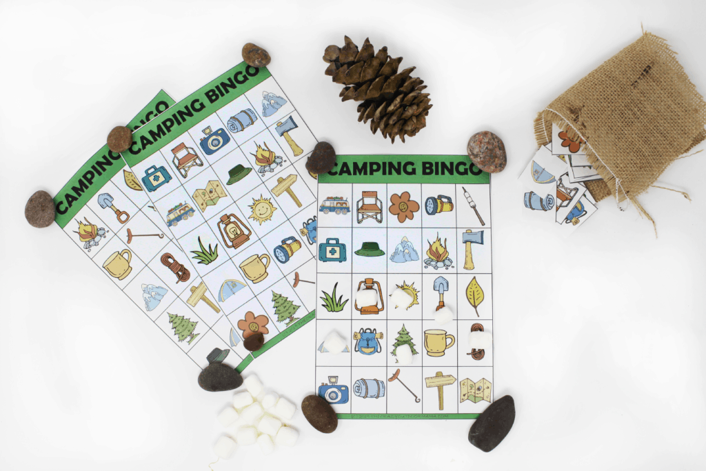 camping bingo game for kids