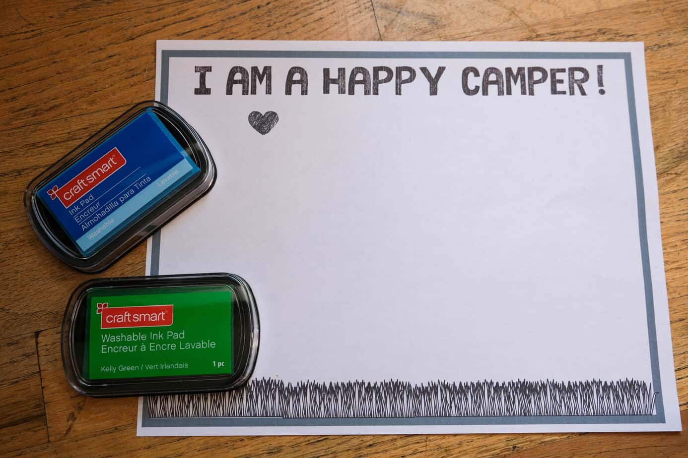 happy camper kids craft directions template