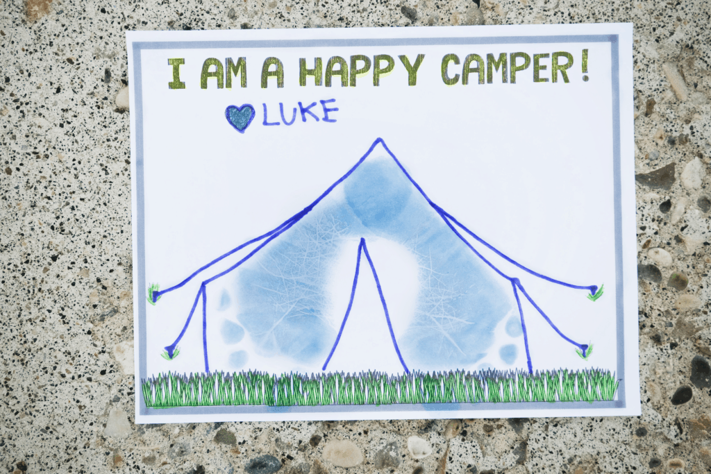 happy camper footprint craft