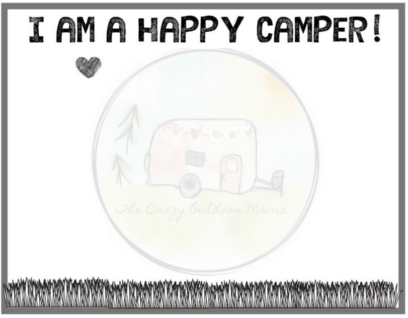 happy camper footprint craft for kids preview