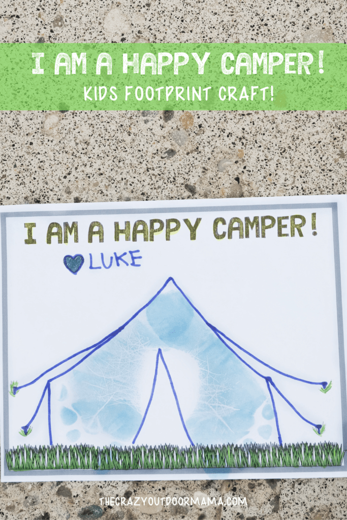 happy camper foorprint craft