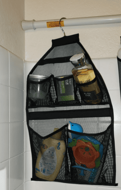 hanging mesh organizer for rv shower