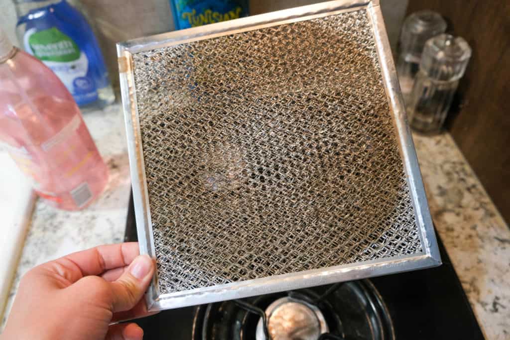 cleaning the kitchen vent cover in an rv