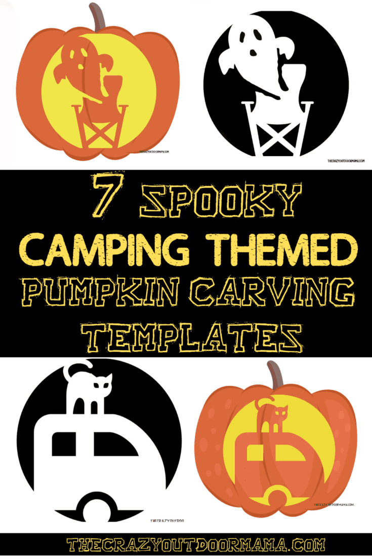 7 Spooky Camping Themed Pumpkin Carving Templates [Free PDF Printables ...