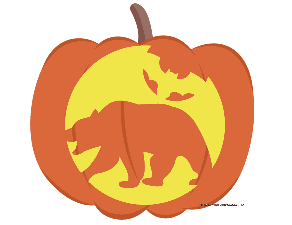 7 Spooky Camping Themed Pumpkin Carving Templates [Free PDF Printables ...