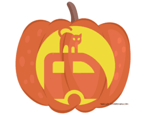 7 Spooky Camping Themed Pumpkin Carving Templates [Free PDF Printables ...