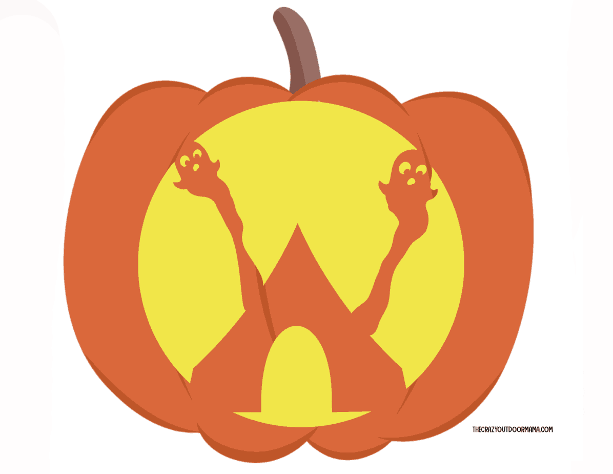7 Spooky Camping Themed Pumpkin Carving Templates [Free PDF Printables ...