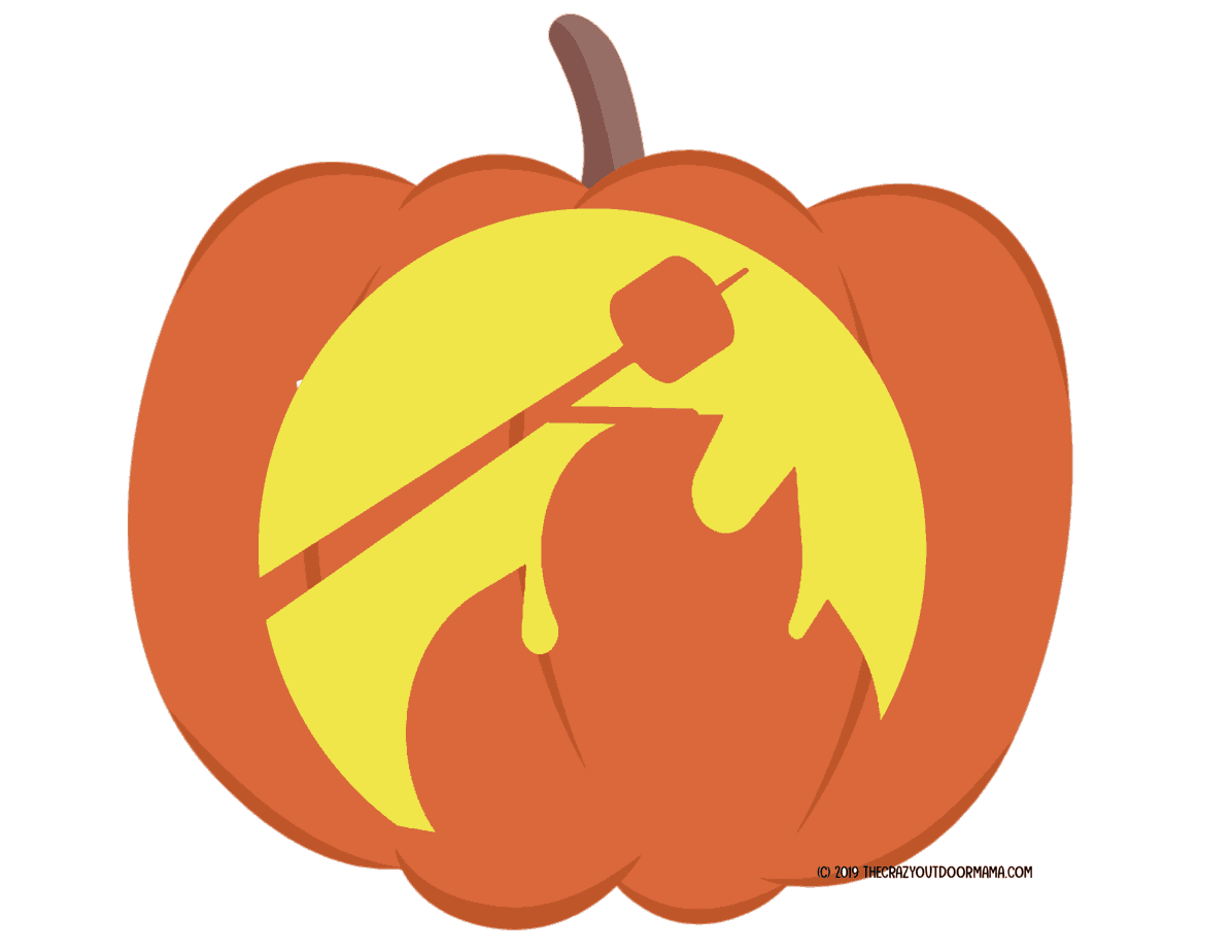 7 Spooky Camping Themed Pumpkin Carving Templates [Free PDF Printables ...