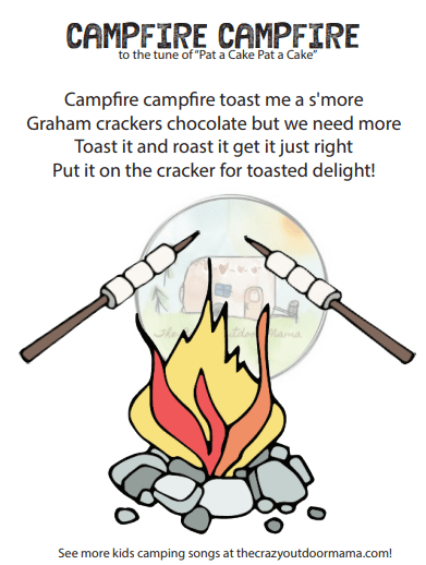 campfire campfire song tune of pat a cake pat a cake