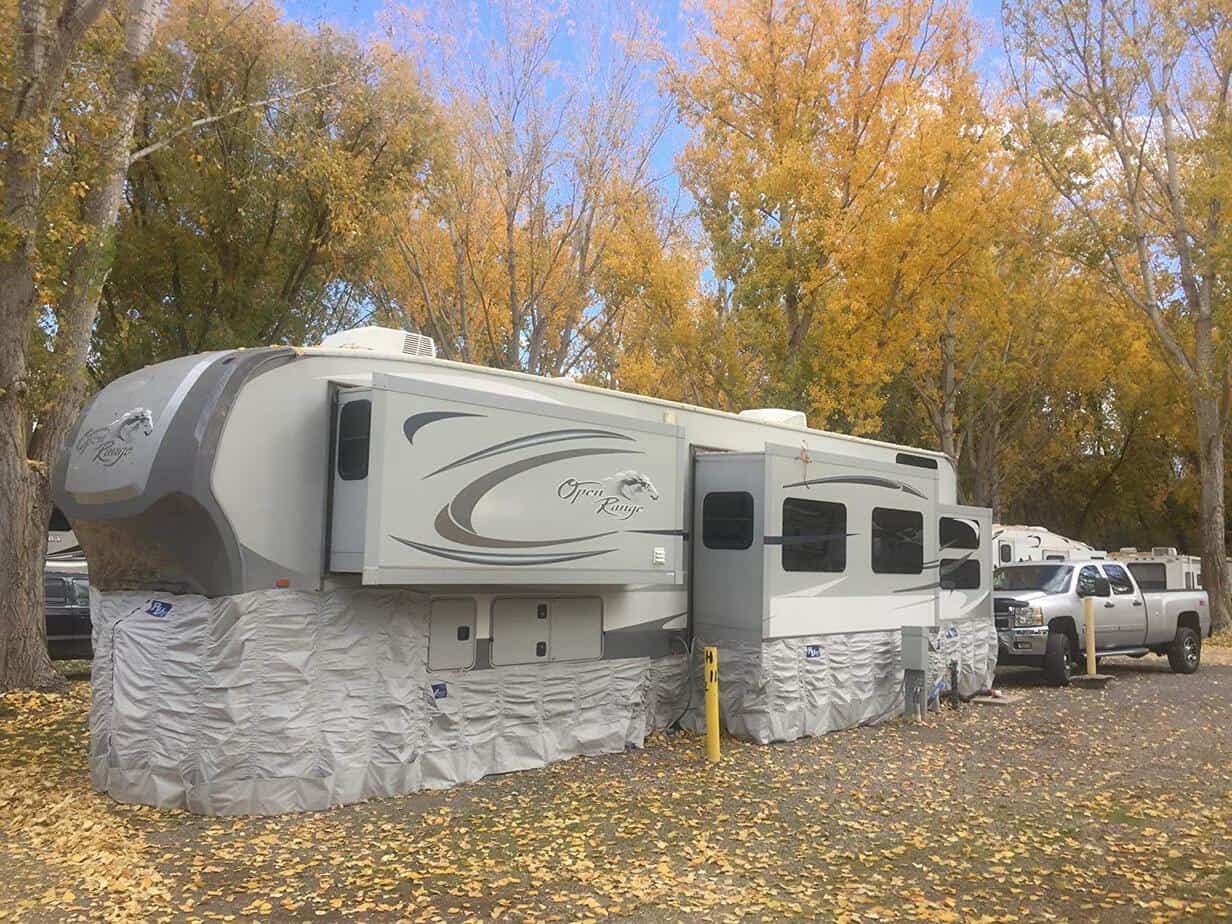 living in travel trailer during winter