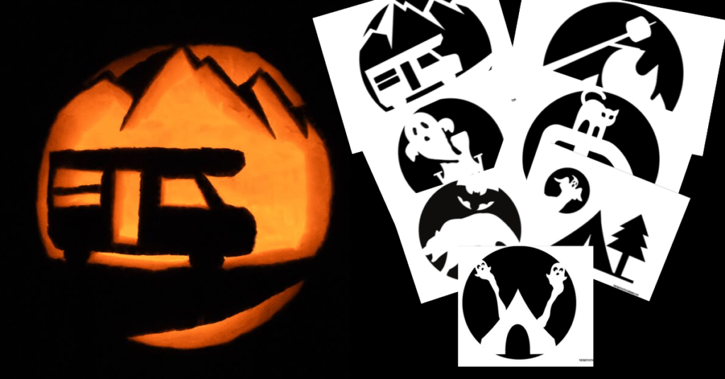 7 FREE Camping Themed Pumpkin Carving Templates – The Crazy Outdoor Mama