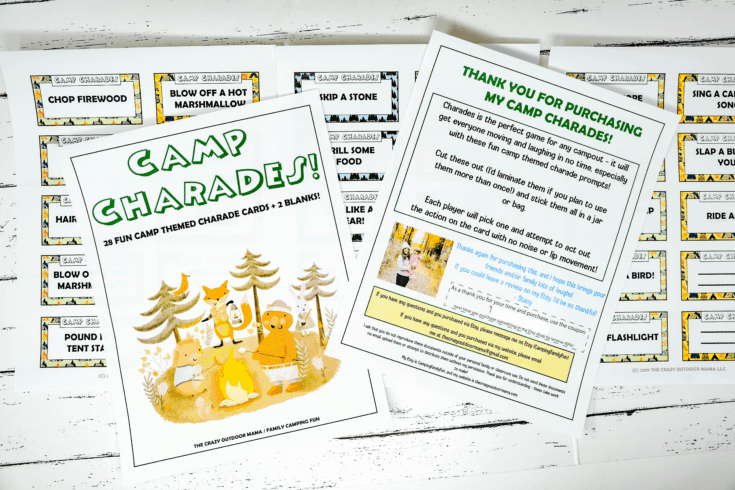 27 Fun Camping Charades Prompts! [Printable PDF] – The Crazy Outdoor Mama