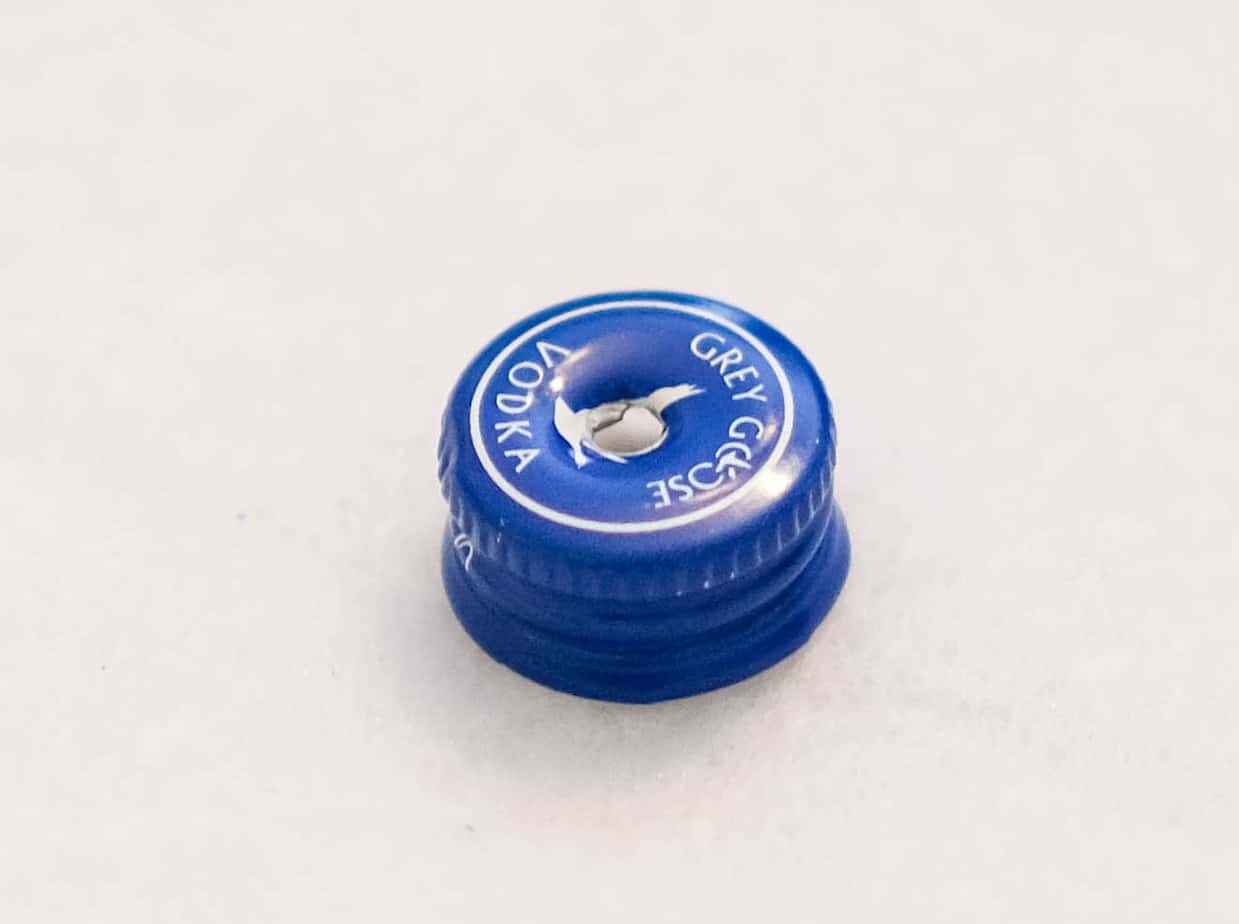 drill hole in vodka shooter cap