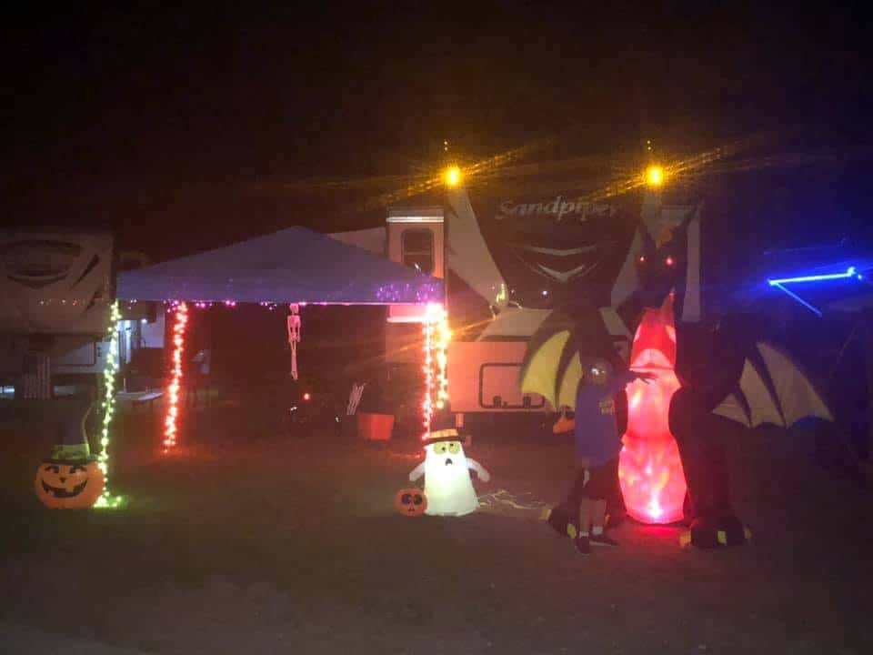 halloween camping yard decor