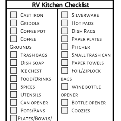 This is a photo of Rv Checklist Printable within family camping It is a photo of Rv Checklist Printable within family camping