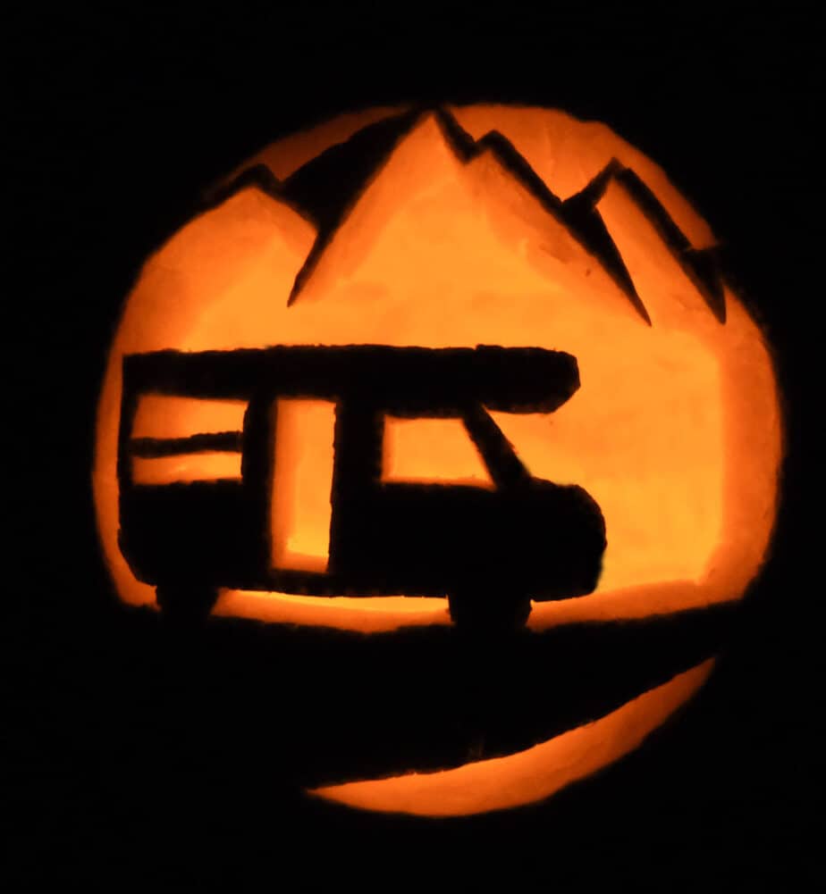 rv themed pumpkin carving halloween