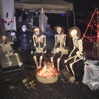 skeletons by the campfire