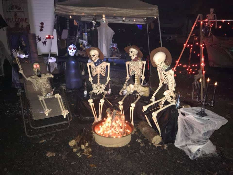 skeletons by the campfire