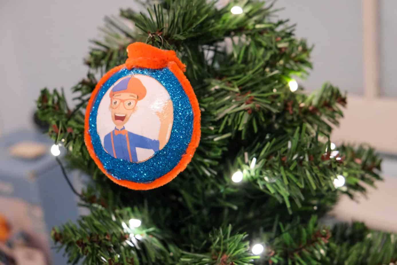 DIY Glittery Blippi Christmas Ornament (Your Little Kids Will Love it!) The Crazy Outdoor Mama