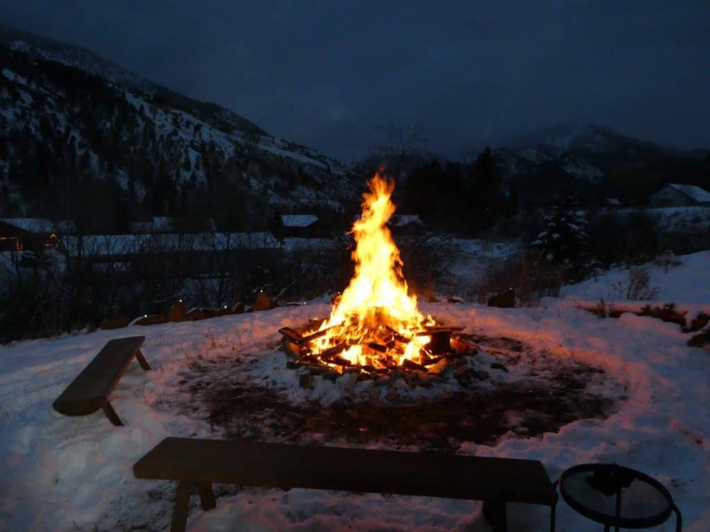 bonfire for winter solstice