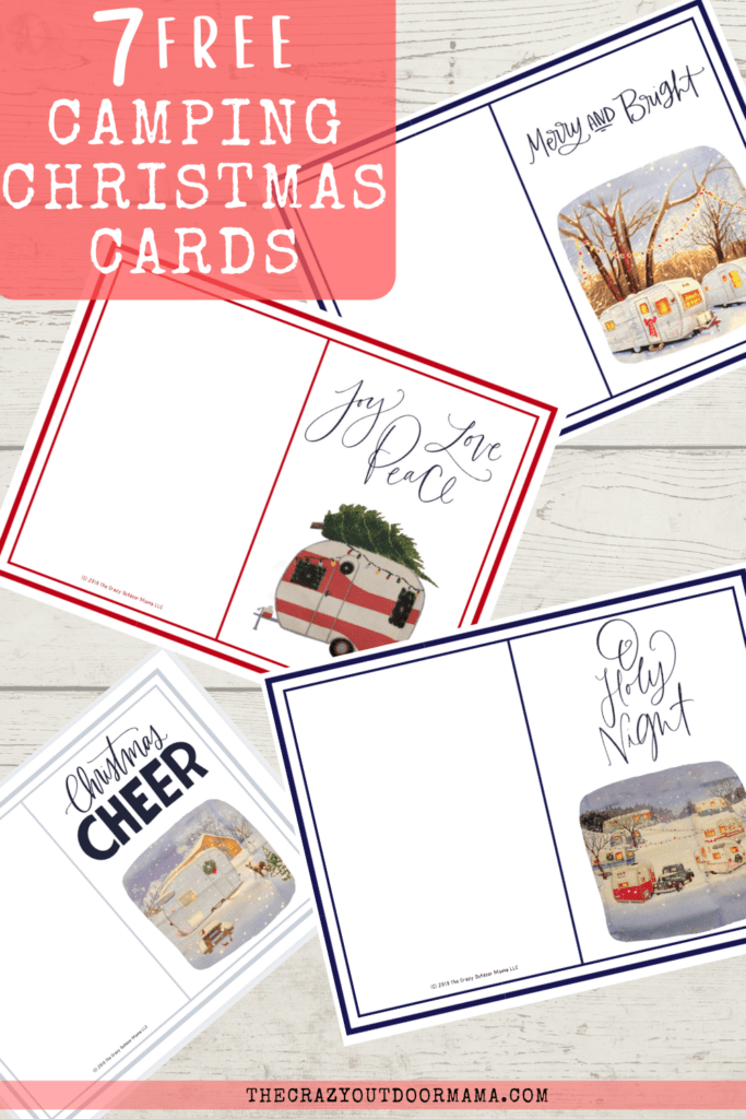 camping themed christmas cards