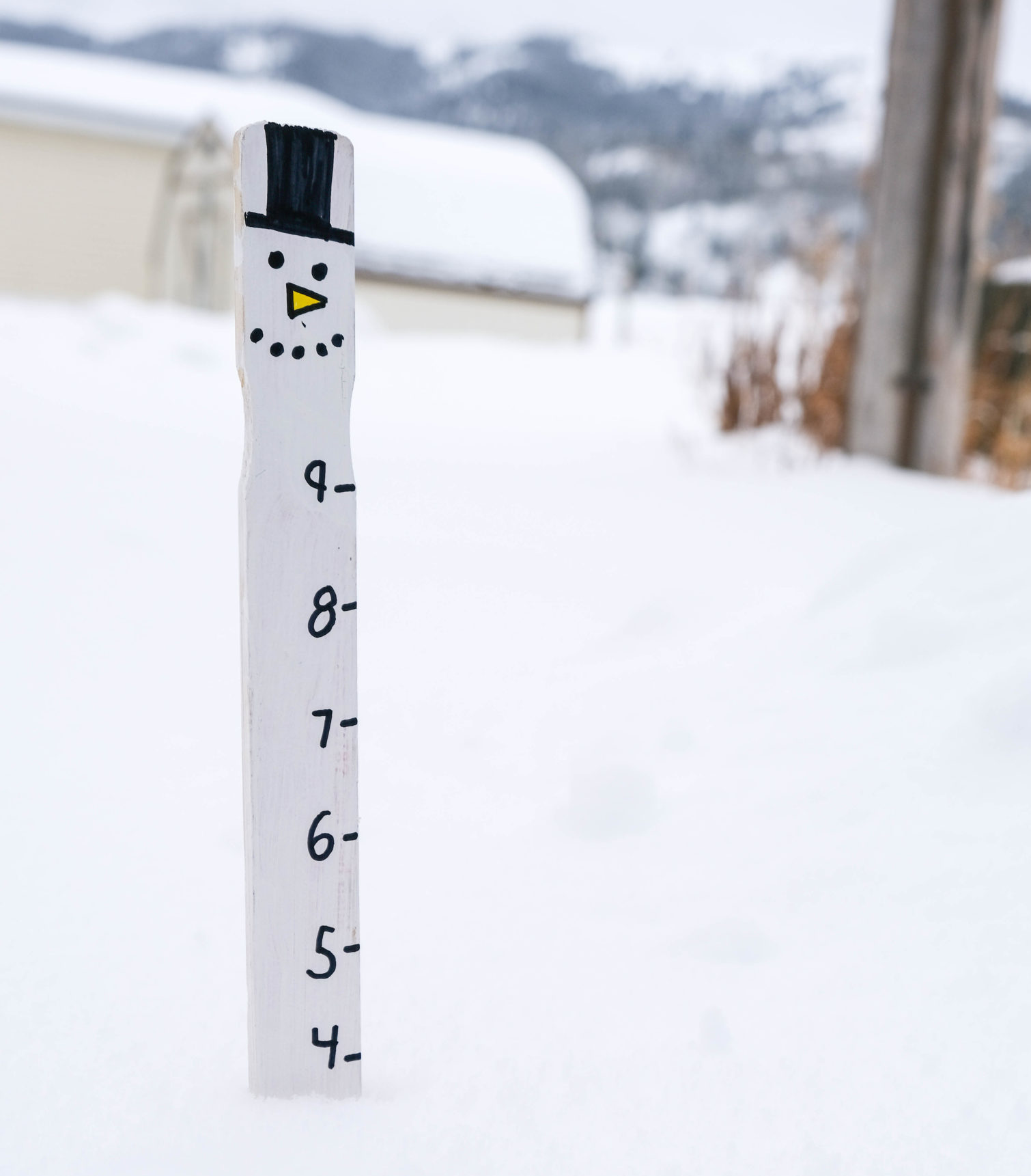 diy snow meausring stick