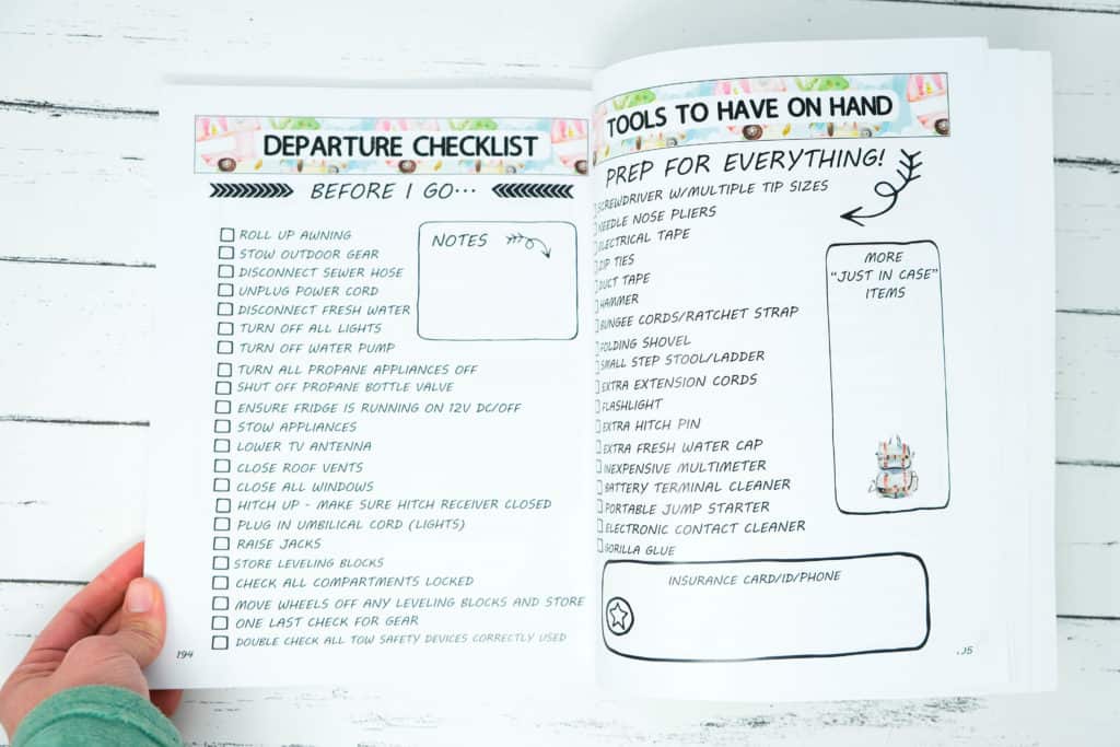 departure checklist for rvs