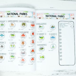 national parks camping journal list