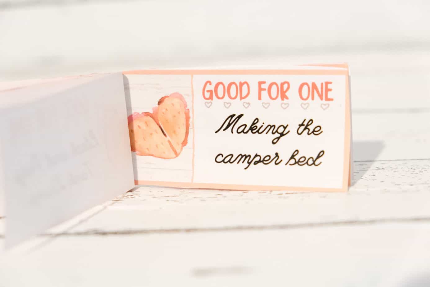 FREE Printable Romantic Camping Coupon Book (16 Coupons Perfect for ...