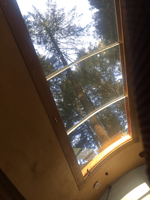 stargazer window in teardrop trailer