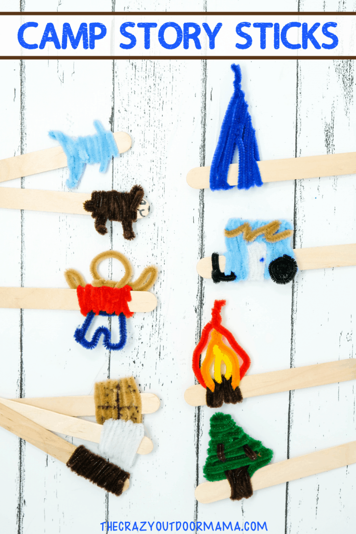 Camp Story Sticks Craft for Fun Camp Pretend Play! The Crazy Outdoor Mama