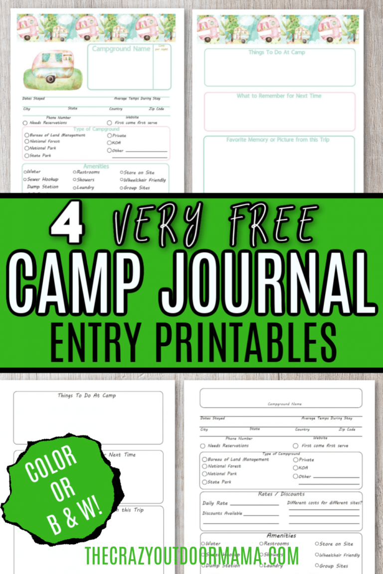 FREE Printable RV Camping Log Pages For Your 3 Ring Binder! – The Crazy ...