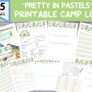 color camping journal printable templates