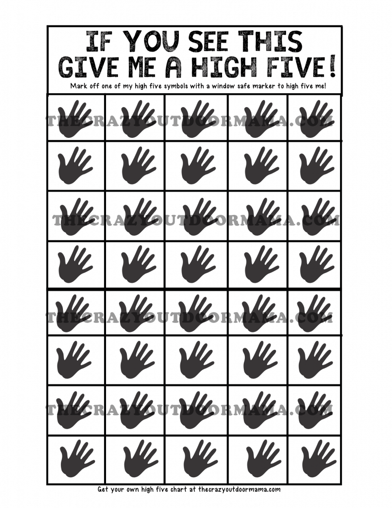 high five hunt for safe distance kids activity