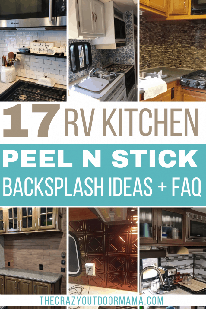 Engaging awesome backsplash 17 Peel And Stick Kitchen Rv Backsplash Ideas The Crazy Outdoor Mama