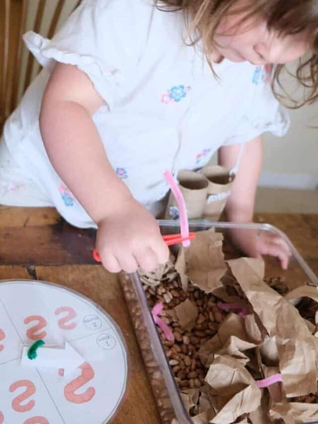 Worm Hunt Sensory + Counting Practice Game Story