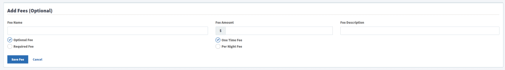how to add optional fees on rvshare