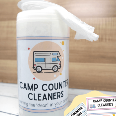 diy cleaning wipes for counters while camping