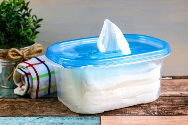 diy handiwipes for clean camp