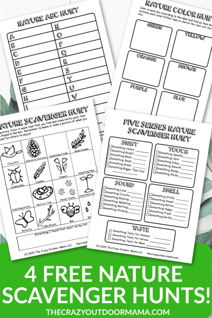 NATURE SCAVENGER HUNTS FREE PRINTABLE