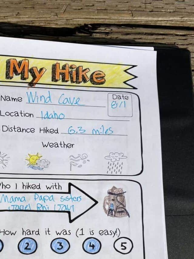 Fun + Engaging Printable Hiking Journal for Kids Story