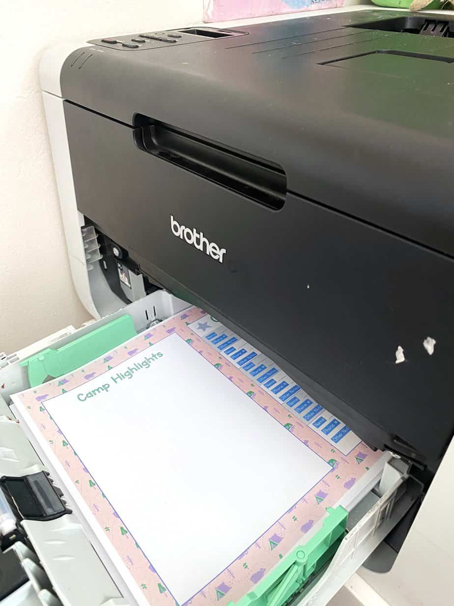 printing instructions for journal