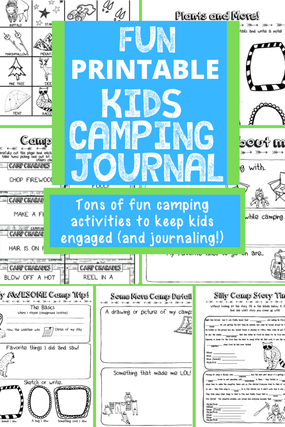 Fun and Engaging Printable Kids Camping Journal [25 Pages + Free PDFs
